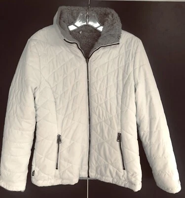 Free Country Womens Small Faux Fur Lined Zip Polyester Fill Nylon Puffer Jacket - Image 1 of 4