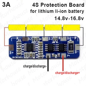 4S 3A Li-ion Lithium Battery 18650 Charger batterry Protection Board 14.8V 16.8V - Picture 1 of 2