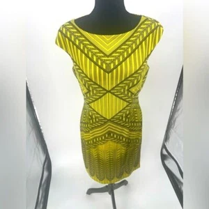 Maggy London yellow dress size 10 length 38 and put to pit 19 in - Picture 1 of 9