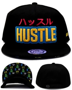 King's Nuevo Líder Japonés Hustle Diamante Dinero Negro Oro Era Snapback Gorra Gorra - Imagen 1 de 9