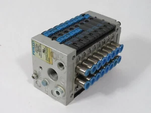 Festo CPV10-VI-10P-10-8A-IC-R-U-4J4M Valve Manifold Assembly COSMETIC DMG USED - Picture 1 of 5