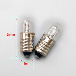 E10 Screw Instrument Signal Indicating Small Light Bulb Button Switch 6.3V - 36V