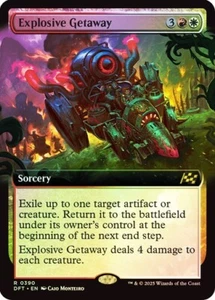 Explosive Getaway (Extended Art) 390 Foil NM MTG Aetherdrift Magic - Picture 1 of 1