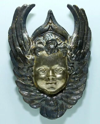 Stuck-Engel zur Wandaufhängung mit Versilberung - 38 x 27 cm - Image 1 of 4