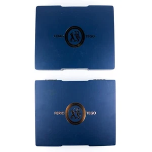 Lot of 2 Ferio Tego Empty Wood Cigar Box 9" x 7.25" x 1.75" - Picture 1 of 6