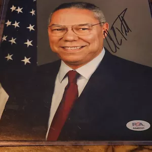 General Colin L. Powell Autographed Color 8x10 PSA/DNA w/ Return Envelope - Picture 1 of 5