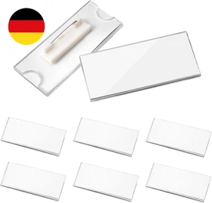 6 Stück Namensschilder zum Anstecken,75 x 30mm Acryl Namensschild Kleidung,Auswe - Bild 1 von 7