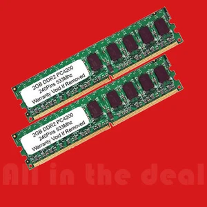 4GB Kit 2 x 2GB DDR2 LOW DENSITY PC2-4200 533 MHz 240pin Desktop Memory RAM - Picture 1 of 1