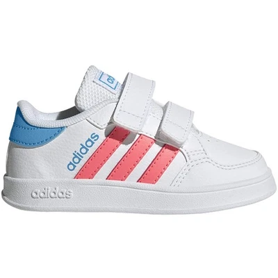 Sz adidas Baby Girl's Breaknet (Toddler) White/Acid Red/Sky Rush 10 Toddler M - Image 1 of 4