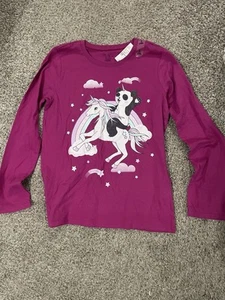 NWT Girls Large 10/12 Purple Long Sleeve Graphic Unicorn Shirt Children’s Place - Picture 1 of 2