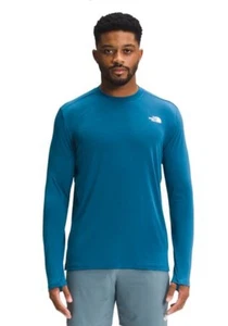 The North Face Crewneck Long Sleeve Layer T Shirt Blue XL Thumb Holes - Picture 1 of 9