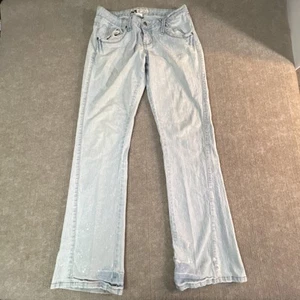Mecca Femme Gr. 13/14 helle Waschung bestickt Boot Cut Jeans - Bild 1 von 11