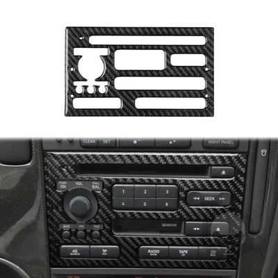 Panel de CD de control central interior de fibra de carbono real para Saab 9-5 97-05 Foto 1 de 4