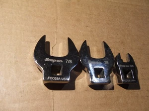 3 SNAP-ON FCO12A FCO24A FCO28A 3/8" DR SAE CROWFOOT 3/8" 3/4" 7/8" NUOVI - Foto 1 di 7
