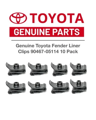 Paquete de 10 clips de revestimiento de guardabarros originales Toyota 90467-05114  Foto 1 de 4
