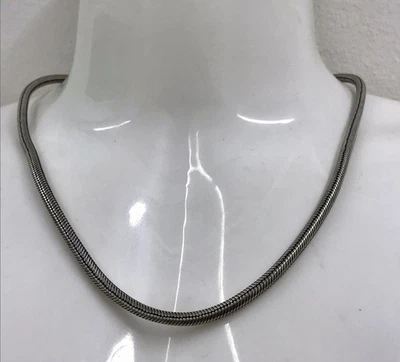 "Collar cubano de metal inoxidable pesado 53 g vintage con forma de serpiente cadena para hombre 20""" Foto 1 de 4