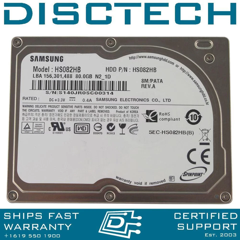Samsung HS082HB iPod 80GB Hard Drive - Image 1 of 2