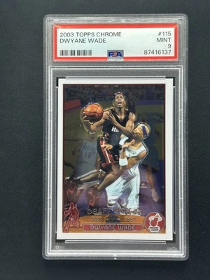 Dwayne Wade 2003 Topps cromo novato #115 RC PSA 9 como nuevo calor Foto 1 de 2