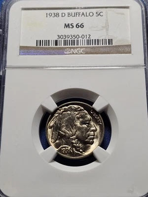 1938-D Buffalo Nickel  NGC MS66 SUPERB GEM  - Image 1 of 2