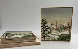 Vintage Weihnachtskarten unbenutzt Made in Italy geprägt Gold Akzent Qualität - Bild 1 von 10