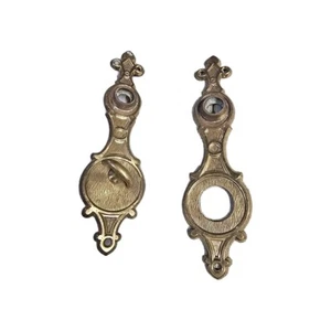 Antique Colonial Revival Wrought Brass Entry Door Plate set - Picture 1 of 3
