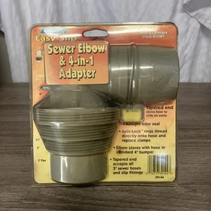 New Sealed Camco RV Sewer Elbow 4-1 Adapter 39144 Easy Spin Lock - Picture 1 of 8