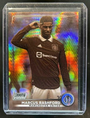 2022 Stadium Club Chrome UEFA Marcus Rashford Sepia Prism Refractor #/75 Man U - Image 1 of 2