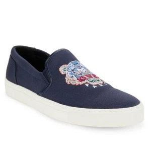 $265 NEW Kenzo Embroidered Logo Slip On Sneakers Tiger Icon Size 40 US 9.5 - Picture 1 of 9