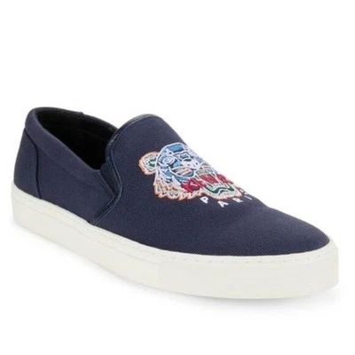 $265 NUEVAS Tenis Kenzo Bordado Logo Sin Cordones Icono Tigre Talla 40 EE. UU. 9.5 Foto 1 de 4