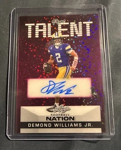 2025 Leaf Nation TALENT Demond Williams /6 AUTO - HUSKIES - Picture 1 of 2