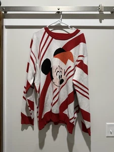 Maglione natalizio Disney Minnie Mouse Babbo Natale cappello canna di caramelle righe donna 2X - Foto 1 di 3