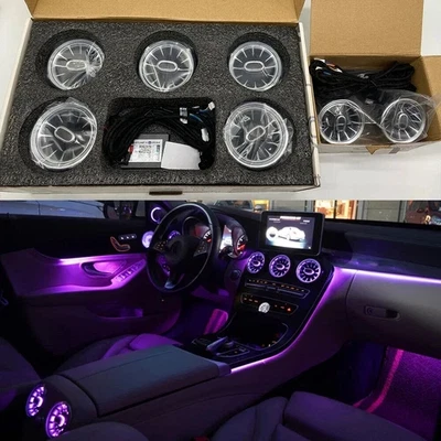 For Mercedes Benz C Class W205 GLC C300 Air Vent LED Ambient Light 2015-2018 C63 - Image 1 of 4