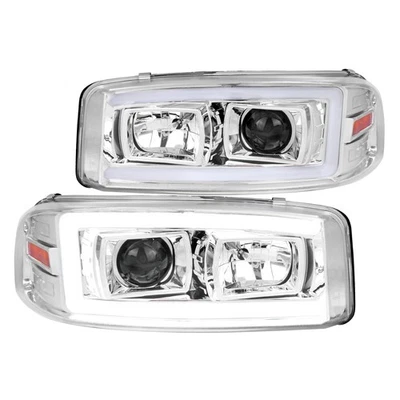 Faróis de projetor tubo LED Clear Fits 1999-2006 Gmc Sierra Denali Yukon GG - Imagem 1 de 4