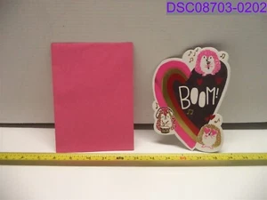 Qty = 3: Boom Drop The Mic It's Valentine's Day Music Themed Greeting Card - Picture 1 of 3
