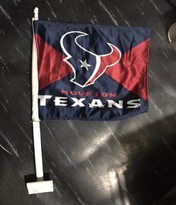 Houston Texans Vehicle Flags Set Of 2 Door Window Mount - Picture 1 of 8