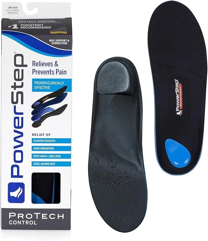 Powerstep Protech Control - Full Length Insoles - Extra Heel Support, Many Sizes - Image 1 of 4
