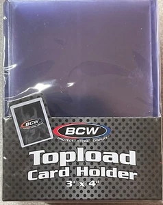 1 Pack 25 BCW 20 PT Std 3x4 Toploaders 1-TLCH-N 20 Pt.-Free Shipping Always! - Picture 1 of 3