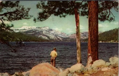 1940 Donner Lake Truckee California Vintage Union Oil Advertising Postcard CA - Image 1 of 2