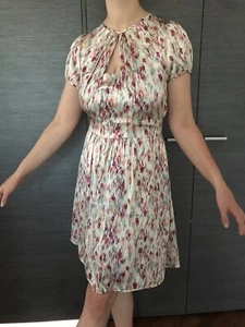 BNWOT Alannah Hill Sz 12 Ladies Dress Frock Cream Tumbling Walls Story Glam Silk - Picture 1 of 2
