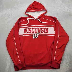 Wisconsin Badgers Hoodie Mens Large Sweater Sweatshirt Pullover Team Sport Adult - Picture 1 of 7