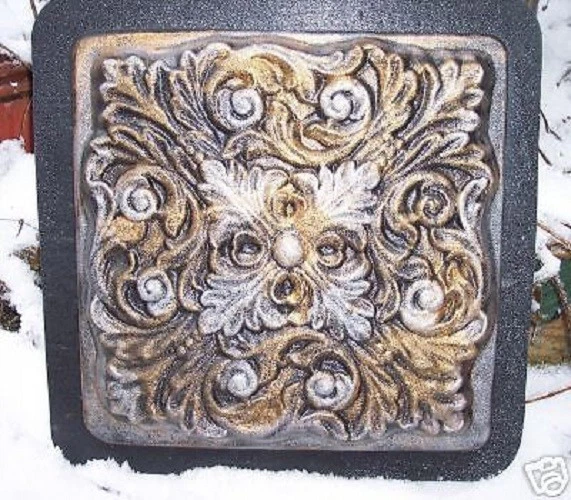 Escalón de desplazamiento molde de plástico yeso molde de hormigón 12" x 12" x 1,25"  Foto 1 de 1