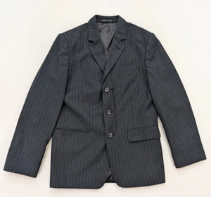Calvin Klein Boy's Blazer Suit Jacket Sport Coat Size 12 Black Striped - Picture 1 of 19
