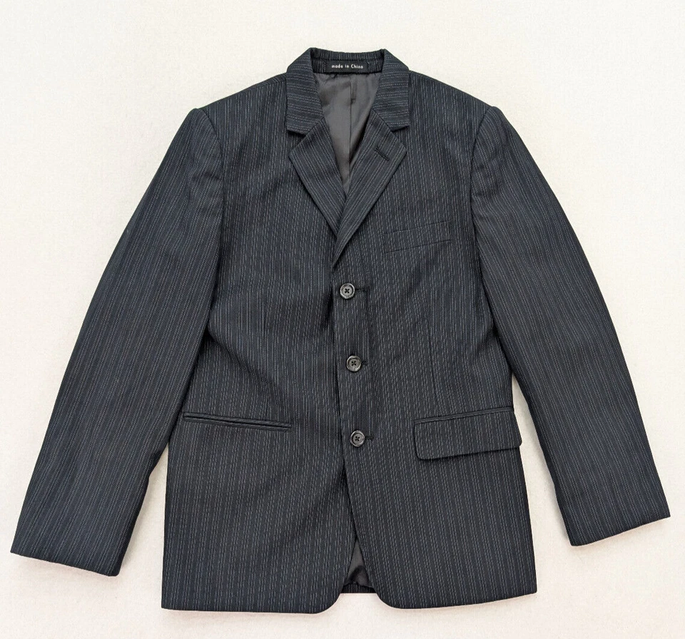 Blazer Traje Chaqueta Abrigo Deportivo Calvin Klein Niño Talla 12 Negro Rayas Foto 1 de 4