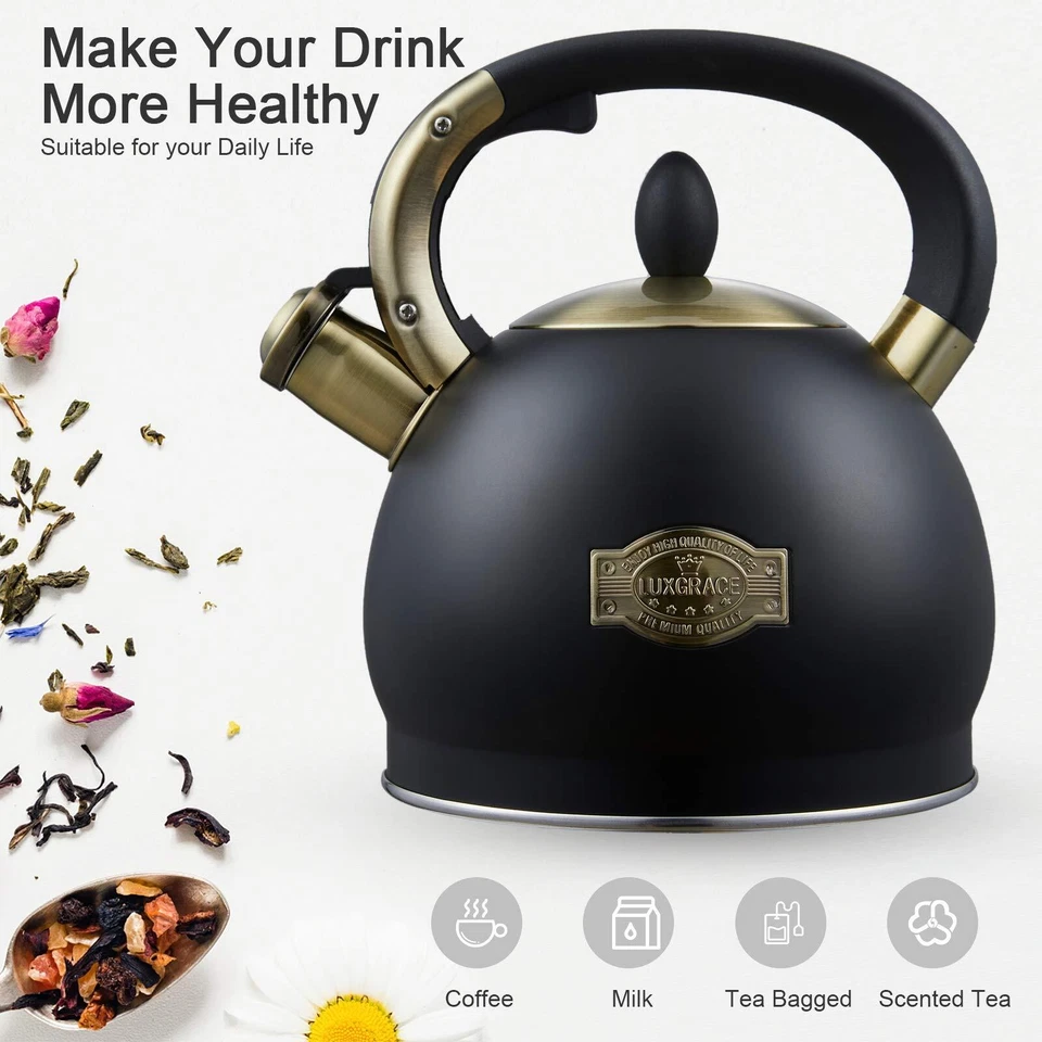 s-p Tea Kettle -2.8 Quart Tea Kettles Stovetop Whistling Teapot Stainless Steel