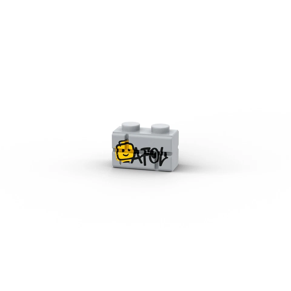 PRIBRI Brick Head AFOL Graffiti ❤️ Custom printed original LEGO® bricks /G 515