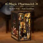 DIY Book Nook Kit Miniature House Magic Pharmacist Gift Ideas Bookshelf Insert