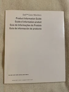 DELL COLOR MONITORS PRODUCT INFORMATION GUIDE 84-page soft cover NICE - Picture 1 of 12