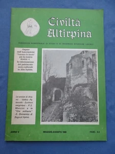 CIVILTA' ALTIRPINA-STUDI E STORIA LOCALE-ARIANO-MANCINI-BAGNOLI IRPINO-1980 - Picture 1 of 3