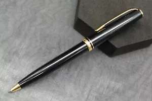 Montblanc Generation Ballpoint Pen Black Gold Tone Trim ''Engraved'' - Picture 1 of 6