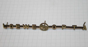 Firmenzeichen, Emblem " LOEWE OPTA " - 91x10mm - Messing - sehr gut         #RT1 - Picture 1 of 3